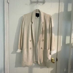 DYNAMITE Relaxed Linen Blazer -BNNT